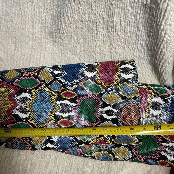 Multicolor Snakeskin Prints thigh high 
Heels boots pointed toe EUR43 run small - Picture 6 of 9